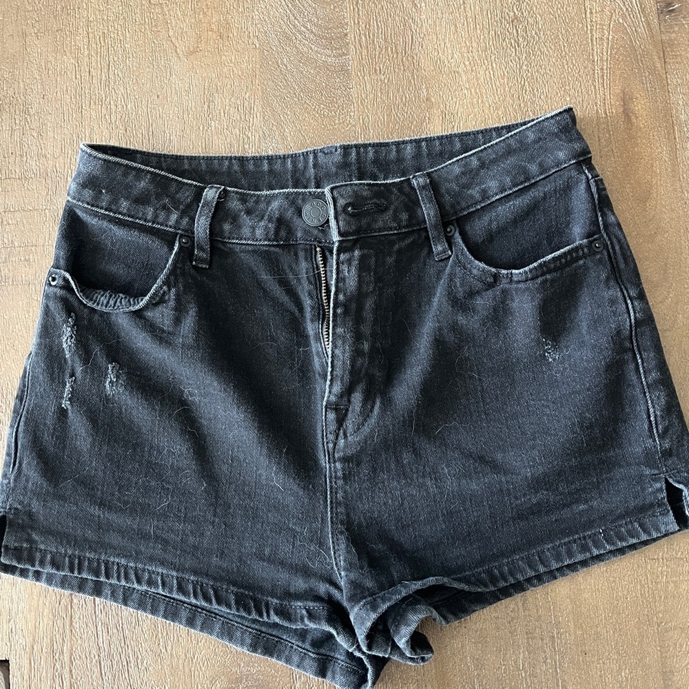 BDG Black Jean Shorts High-Waisted Distressed